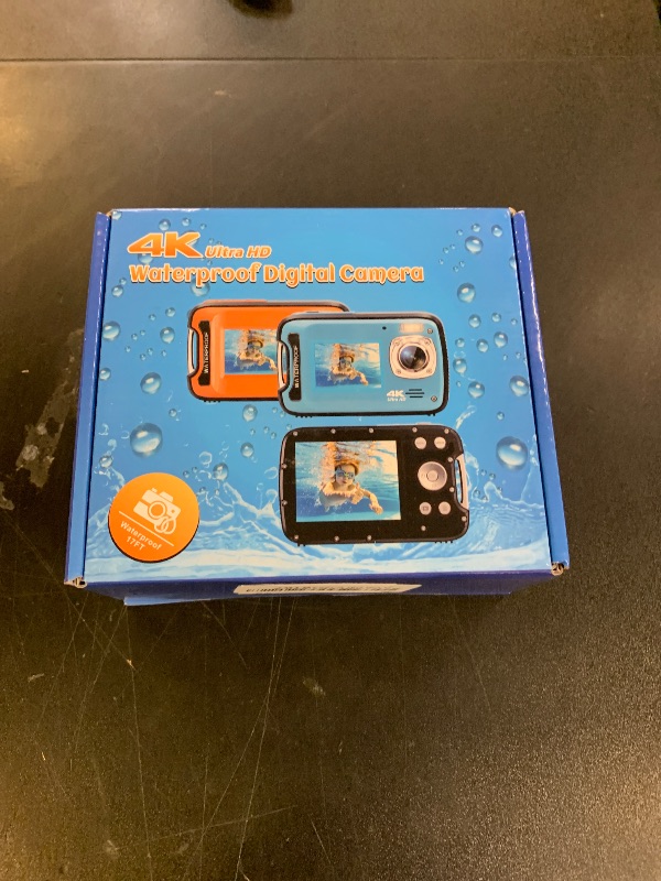 Photo 1 of YEEIN Underwater Camera 4K 48MP Autofocus Selfie Dual Screen Waterproof with Floating Strap and 32GB Card, 17FT Compact Waterproof Digital Camera for Snorkeling