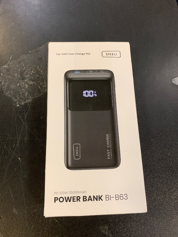 Photo 1 of INIU Power Bank, 25000mAh 100W USB C Laptop Portable Charger, PD QC Fast Charging 3-Output Battery Pack, Travel Charger for Laptop MacBook iPad Tablet Steam Deck iPhone 16 15 14 Pro Samsung S22 etc