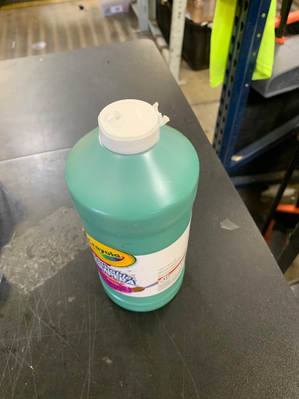 Photo 1 of Crayola Washable Tempera Paint For Kids, Green Paint, Classroom Supplies, Non Toxic, 32 Oz Squeeze Bottle