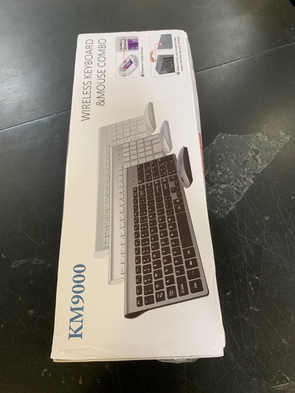 Photo 1 of Wireless Keyboard and Mouse Ultra Slim Combo, TopMate 2.4G Silent Compact USB 2400DPI Mouse and Scissor Switch Keyboard Set with Cover, 2 AA & 2 AAA Batteries,for PC/Laptop/Windows/Mac-Rose Gold White