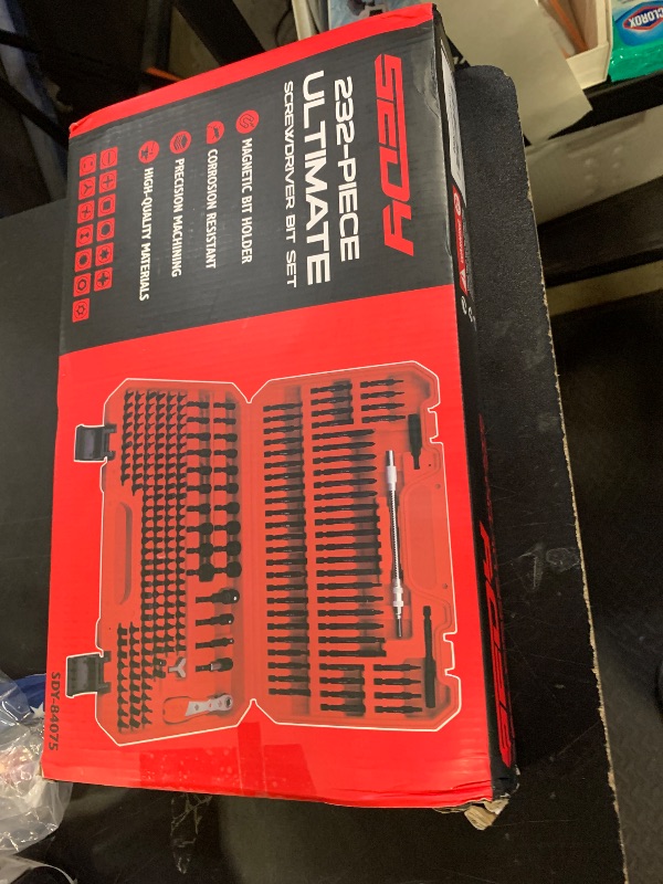 Photo 1 of 232-Piece Ultimate Screwdriver Bit Set, Cr-V Impact Driver Bit Set Includes Security Bits,Nut Driver, Ratchet Wrench and Bits Holder
