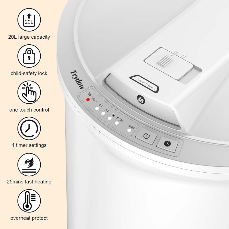 Photo 1 of Ultra Large Capacity Towel Warmer Bucket, Rapid Heating with Timer, One-Button Control, Safety Lock, Perfect for Home and Spa
