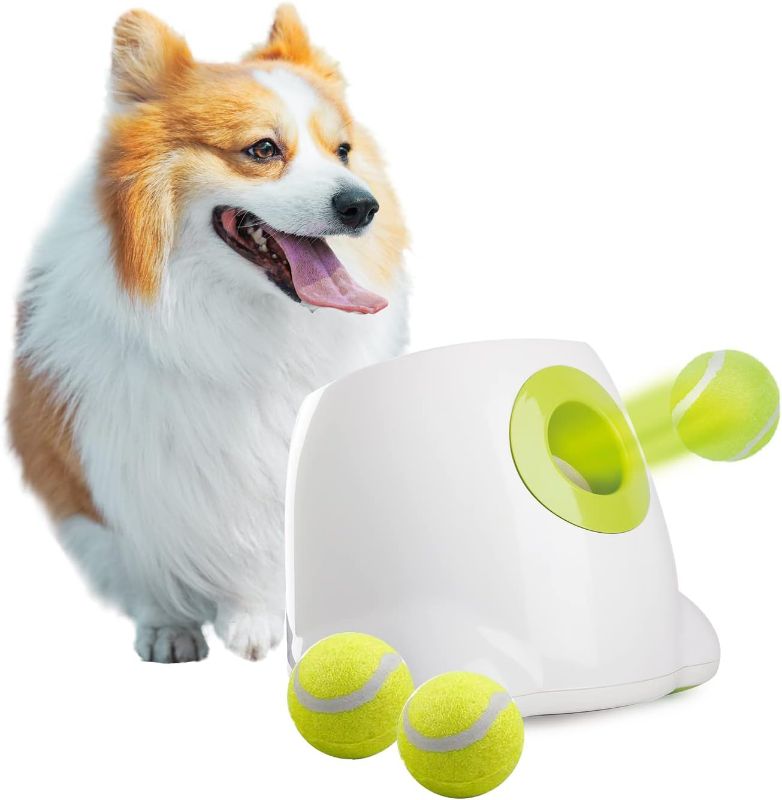 Photo 1 of AFP Automatic Ball Launcher for Dogs Interactive Puppy Pet Ball Indoor Thrower Fetch Machine for Small and Medium Size Dogs, 3 Balls Included (2 inch) Mini