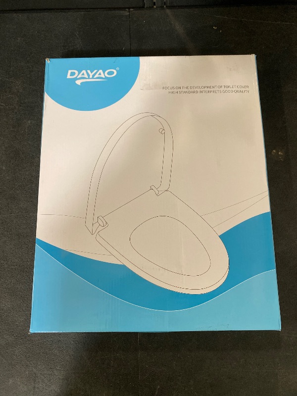 Photo 1 of Hibbent Premium Elongated Toilet Seat with Cover(Oval) Quiet Close, One-Click to Quick Release, Easy Installation Never Loosen Hinge, Slow Close Toilet Seat and Cover, Easy Cleaning-White Color
