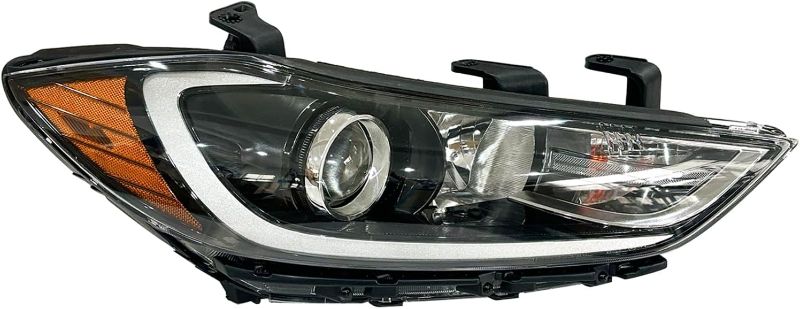 Photo 1 of Headlight Assembly Compatible with 2017 2018 Hyundai Elantra w/Bulbs Halogen Headlamp(Passenger Right Side)