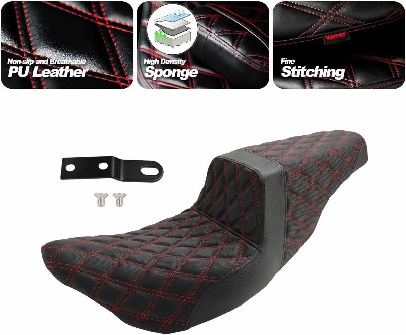 Photo 1 of Artudatech Rider Passenger Seat Front Rear Cushion Red For Harley-Davidson Street Glide EFI FLHX 2008-2023, For Harley Road Glide Special FLTRXS 2015-2023 Road King Special FLHRXS 2017-2023