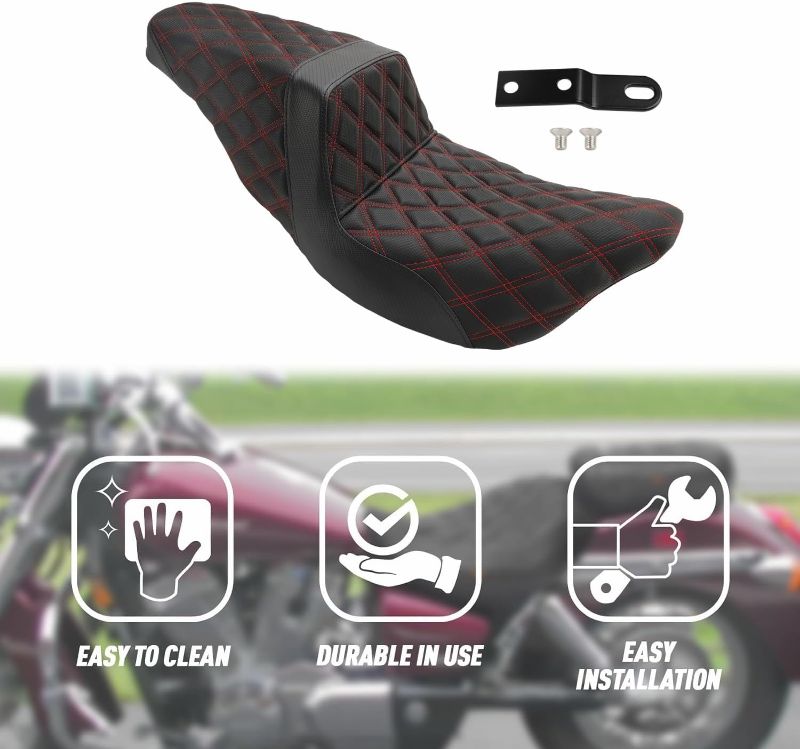 Photo 1 of Artudatech Rider Passenger Seat Front Rear Cushion Red For Harley-Davidson Street Glide EFI FLHX 2008-2023, For Harley Road Glide Special FLTRXS 2015-2023 Road King Special FLHRXS 2017-2023