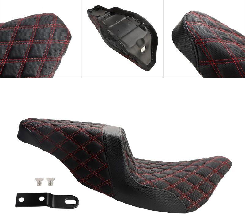 Photo 1 of Artudatech Rider Passenger Seat Front Rear Cushion Red For Harley-Davidson Street Glide EFI FLHX 2008-2023, For Harley Road Glide Special FLTRXS 2015-2023 Road King Special FLHRXS 2017-2023