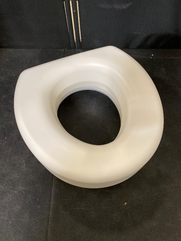 Photo 1 of HealthSmart Enhanced Comfort 5" Raised (Round) Toilet Seat Risers for Seniors 5 Slip Resistant Pads FSA/HSA Eligible Padded Toilet Seat Elevation 15.7 x 15.2 x 6.1