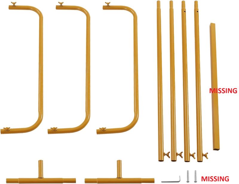 Photo 1 of 5FT Metalic Gold Wedding Sign Stand-Adjustable Backdrop Frame for Welcome Signs, Seating Charts & Guest Lists, Rust-Resistant Geometric Stand with Portable Base