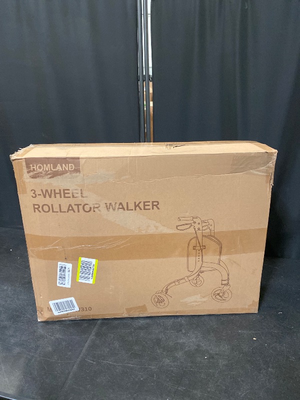 Photo 1 of 3 Wheel Walkers for Seniors, FSA/HSA Eligible Foldable Wheeled Rollator with Cane Hold and Cup Hold, Lightweight Three Wheel Rolling Walker Height Adjustable for Seniors
