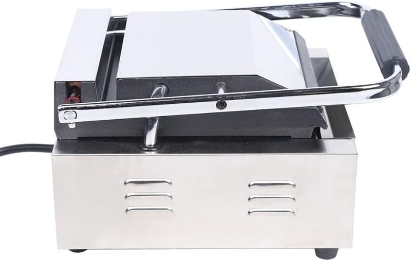 Photo 1 of 1800W Panini Press, Electric Press Sandwich Maker with Egg Bat And Food Clip, 180° Portable Grill Machine for Small Kitchens, Dormitories