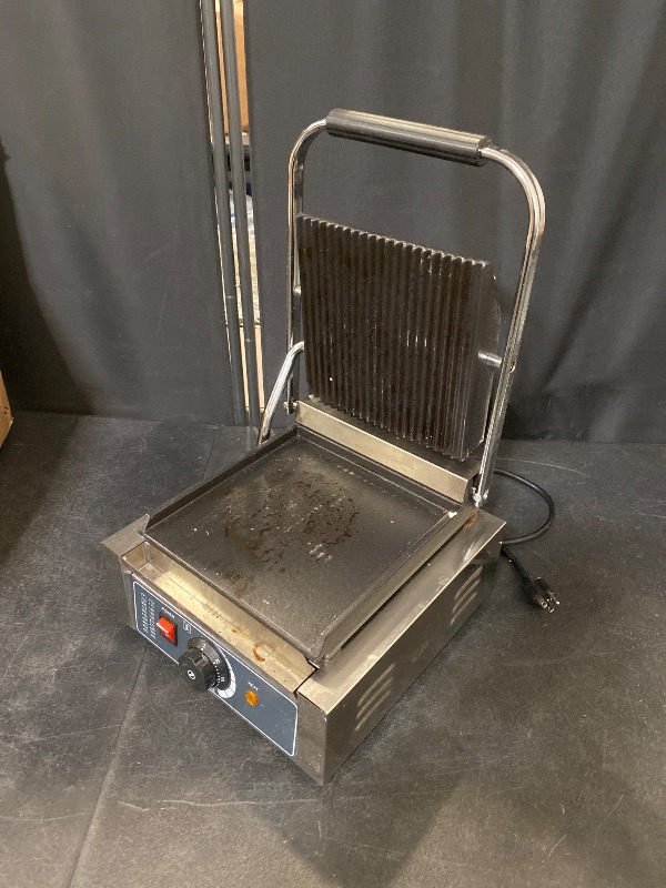 Photo 1 of 1800W Panini Press, Electric Press Sandwich Maker with Egg Bat And Food Clip, 180° Portable Grill Machine for Small Kitchens, Dormitories