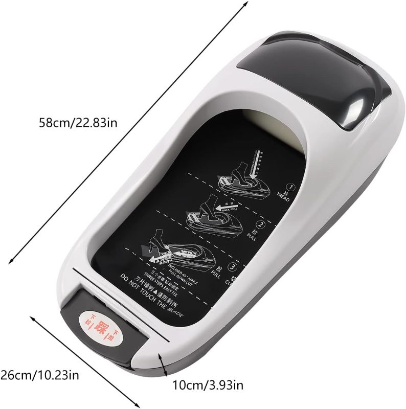Photo 1 of Automatic Shoe Cover Dispenser Machine, Shoe Film Machine w/Disposable Shoe Film, Shoe Wrapping Machine for Home Office Lab