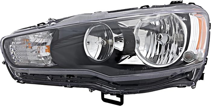 Photo 1 of For Mitsubishi Lancer Headlight Lamp 2008 2009 2010 2011 2012 2013 2014 2015 Halogen Driver Left Side