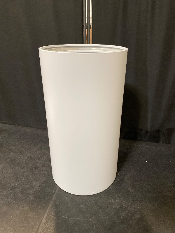 Photo 1 of 3Pcs White Metal Cylinder Pedestal Stands – Heavy Duty Cake & Dessert Display Stands for Weddings, Parties & Events, Elegant Cylindrical Decoration
