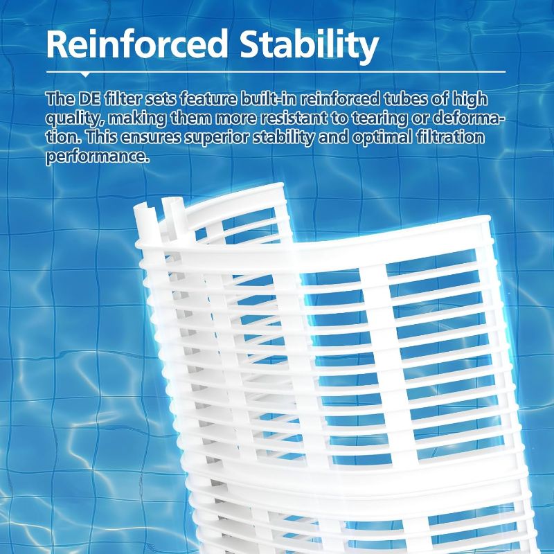 Photo 1 of FS-2005 60 Sq.Ft DE Grid Pool Filter ONLY Compatible with Unicel FS-2005, Filbur FC-9550, Hayward Pro-Grid DE6020 (DEX6000DA), MicroClear DE6000, Pleato PFS3060, PG-1905, 30" High, 7 Full + 1 Partial