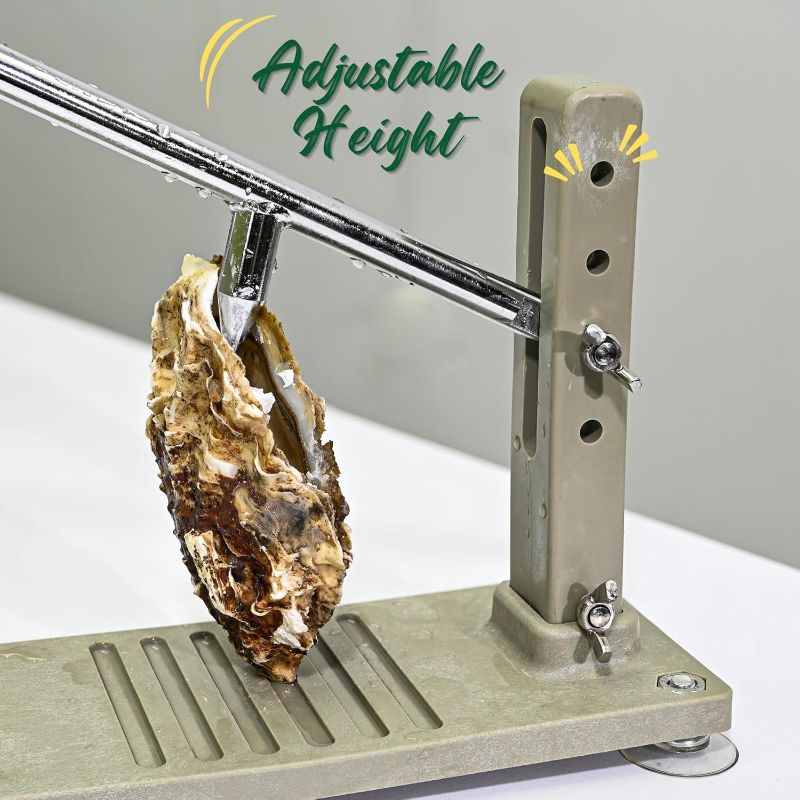 Photo 1 of Oyster Shucker Tool Set, Oyster Clam Opener Machine, Stainless Steel, with 2 Knive & Gloves & G-clip