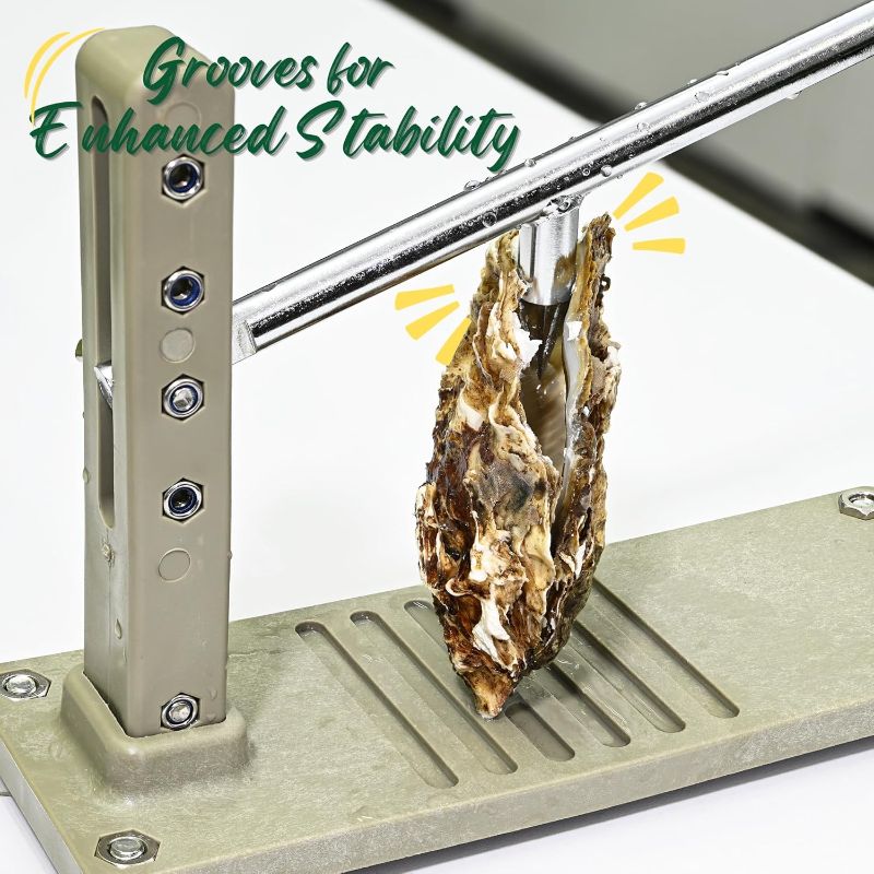 Photo 1 of Oyster Shucker Tool Set, Oyster Clam Opener Machine, Stainless Steel, with 2 Knive & Gloves & G-clip