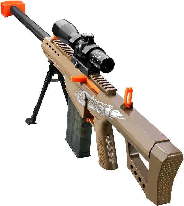 Photo 1 of Soft  Toy  Dart Foam Pellet Blasters Shell ejecting Shotgun Cool Stuff Gifts for boy Age 8+ 9 10 11 12 Year Old Kid Shooting Game with Scope Sniper Rifle (Sand Colored)