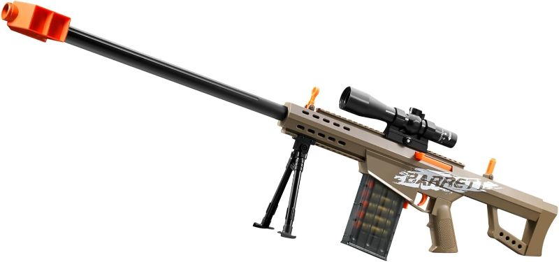 Photo 1 of Soft  Toy  Dart Foam Pellet Blasters Shell ejecting Shotgun Cool Stuff Gifts for boy Age 8+ 9 10 11 12 Year Old Kid Shooting Game with Scope Sniper Rifle (Sand Colored)