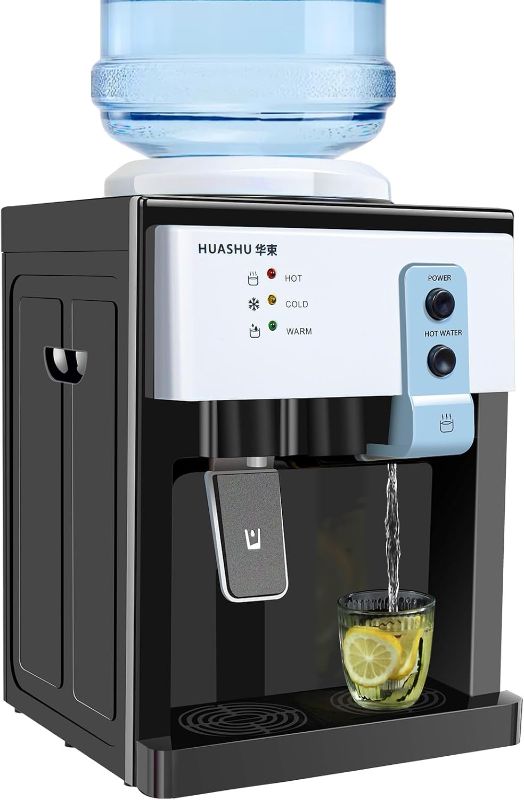 Photo 1 of 5 Gallon Water Dispenser, Top Loading Hot Cold Water Dispenser for 5 Gallon Bottle, Practiacal Freestanding 5 Gallon Water Dispenser for Home Office Dormitory Use