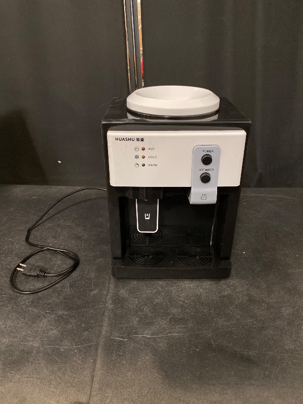 Photo 1 of 5 Gallon Water Dispenser, Top Loading Hot Cold Water Dispenser for 5 Gallon Bottle, Practiacal Freestanding 5 Gallon Water Dispenser for Home Office Dormitory Use