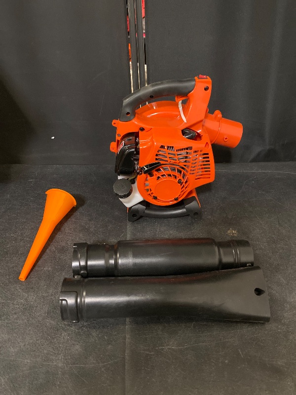 Photo 1 of 25.4cc Handheld Leaf Blower Gas Powered 2-Stroke 7500rpm Commercial Heavy Duty Grass Yard Clean,Handheld Gas Blower Low Noise, 400ml Fuel Tank Capacity (25.4cc 2-Stroke)