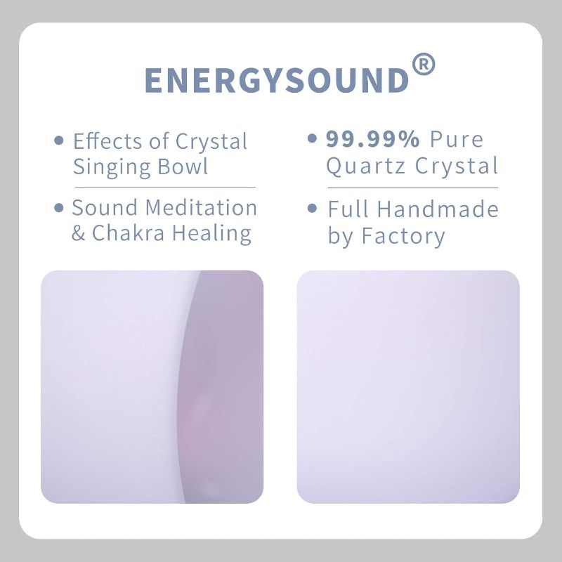 Photo 1 of 432Hz Perfect Pitch E Solar Plexus Chakra Frosted Quartz Crystal Singing Bowl 8 inch mallet & o-ring included