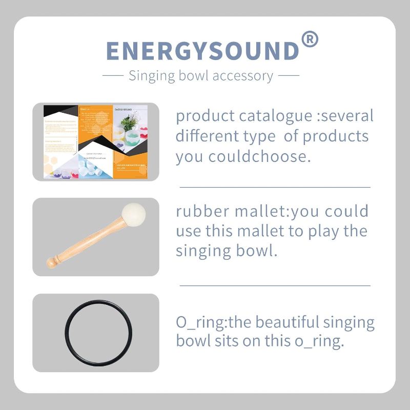 Photo 1 of 432Hz Perfect Pitch E Solar Plexus Chakra Frosted Quartz Crystal Singing Bowl 8 inch mallet & o-ring included