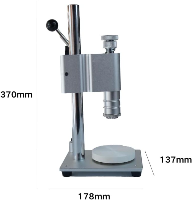 Photo 1 of Manual Perfume Crimper Bottle Capping Machine, Aluminium Plastic Pump Handle Packing Essential Oil Bottle Tool Perfume Crimper Tool 13mm to 20mm (white 15mm)