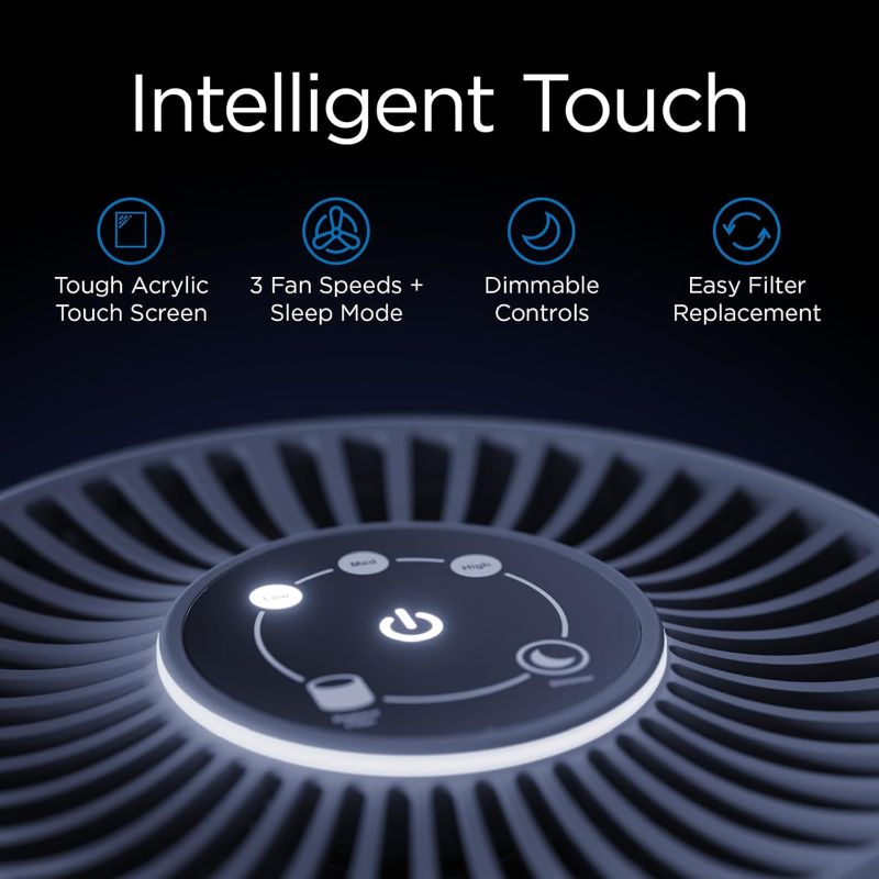 Photo 1 of Medify MA-12 PRO Air Purifier with True HEPA H13 Filter | 405 ft² per Hour for Smoke, Odors, Pollen, Pets | Removal to 0.1 Microns | White, 1-Pack