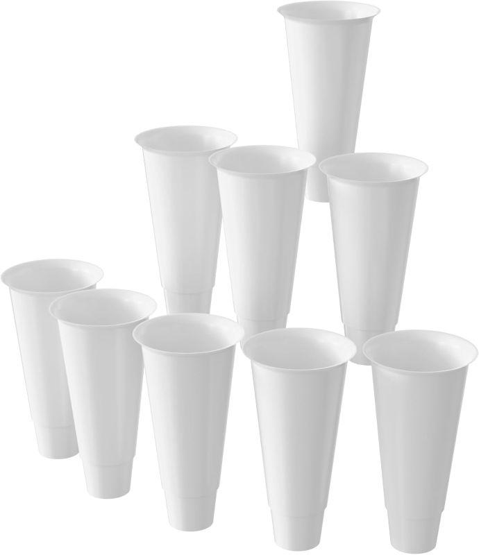 Photo 1 of 12 White Buckets, Heavy Plastic Flower Buckets for Corner Floral Display Stand, Perfect for Weddings, Gardens, Flower Store Displays, and Cut Flowers - for Home & Events (Buckets ONLY)