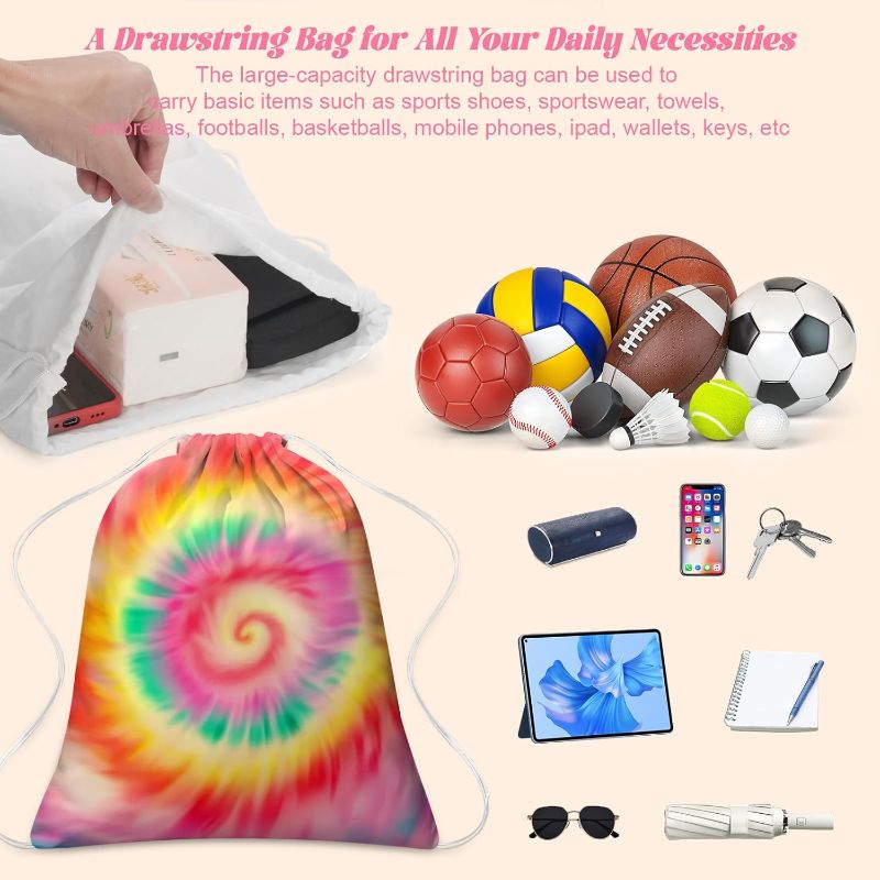 Photo 1 of 50 Pcs Tie Dye Cotton Drawstring Bags, Draw String Backpack Items to Tie Dye, White Bags Stuff to Tye Dye, Things to Tie Dye Kit Blanks, Gift Pouches for DIY Birthday Party Favors Gym