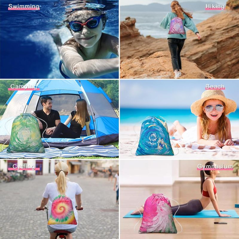 Photo 1 of 50 Pcs Tie Dye Cotton Drawstring Bags, Draw String Backpack Items to Tie Dye, White Bags Stuff to Tye Dye, Things to Tie Dye Kit Blanks, Gift Pouches for DIY Birthday Party Favors Gym