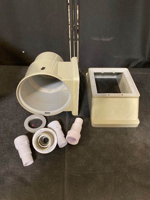Photo 1 of Above Ground Pool Skimmer, ABS Standard Thru-Wall Skimmer with Accessory Kit, Swimming Pool Skimmer, Opening Width 6 Inches Fits for All Standard Pool Wall, Replace #SP1091LX, 8940,45-400