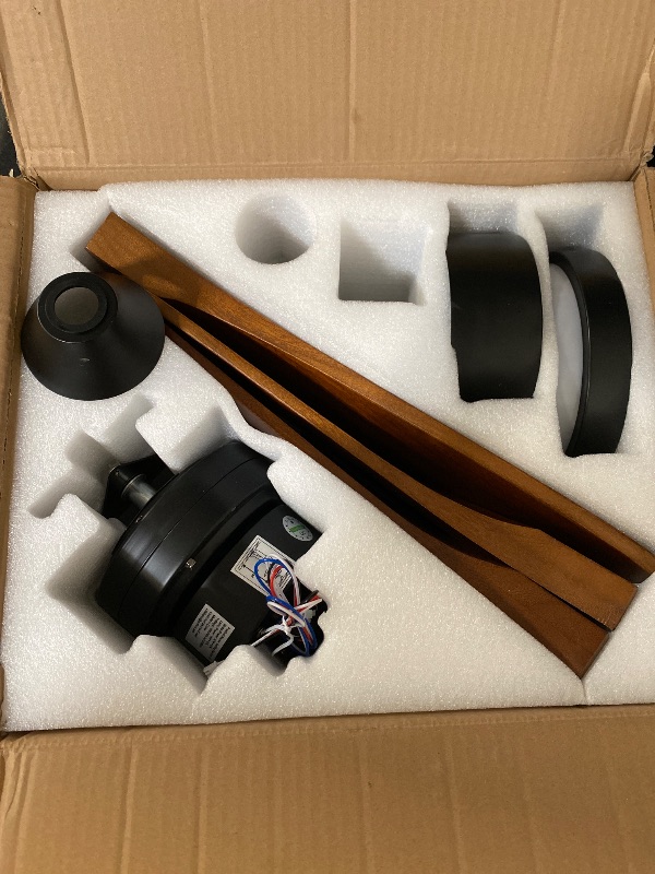Photo 1 of 36" Ceiling Fans [with Lighting Remote Control], Indoor Outdoor Modern Wooden Ceiling Fan [with 3 Solid Wood Blades] for Kids' Rooms, bedrooms, Offices and More.…