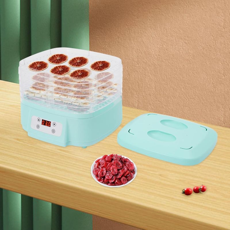 Photo 1 of Food Dehydrator Freeze Dryer Adjustable Timer and Temperature Control Electric Food Dryer with 6 Trays for Fruits, Veggies, Meats, Dog Treats, Candy