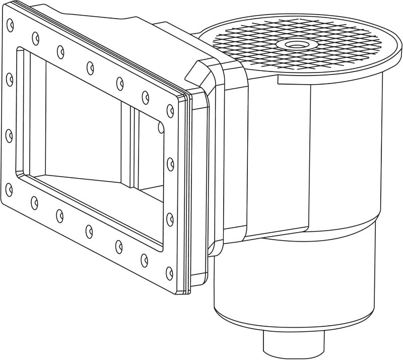 Photo 1 of Rx Clear Heavy Duty Wide-Mouth Complete Thru-Wall Skimmer Kit for Above-Ground Swimming Pool | Made of Non-Corrosive Abs Plastic | Chemical Resistant |