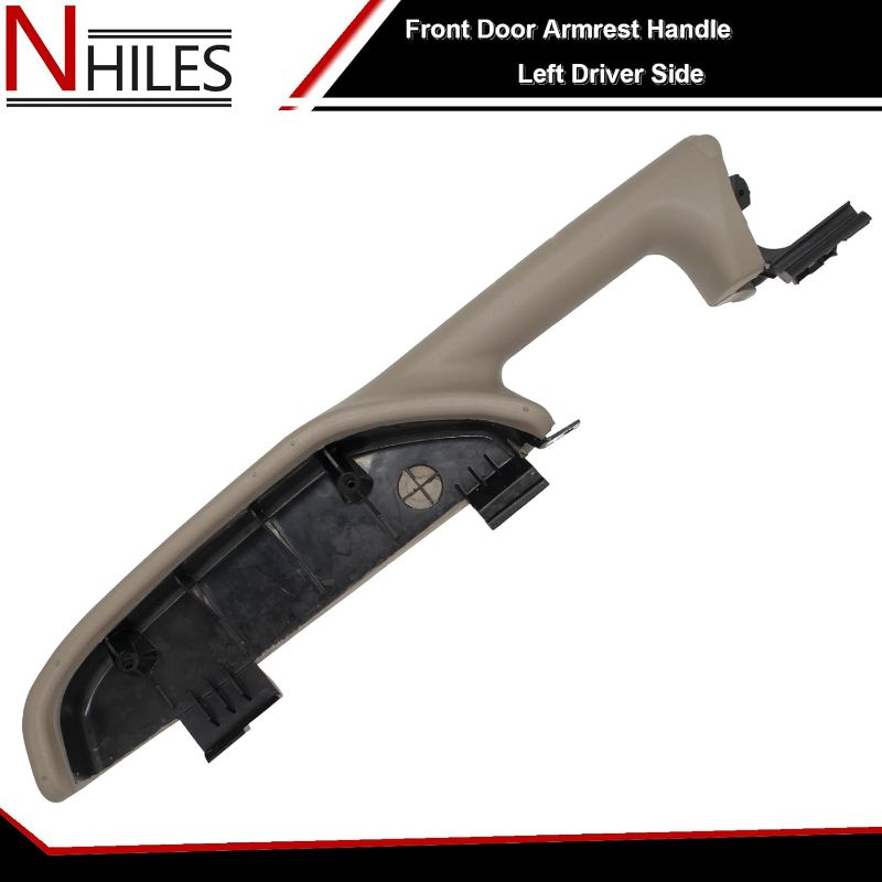 Photo 1 of NHILES Front Door Armrest Driver Side Handle Replacement Compatible with 1999-06 Chevy Suburban/Tahoe, GMC Yukon/Avalanche Escalade Replace Part # 12472876 (Beige)
