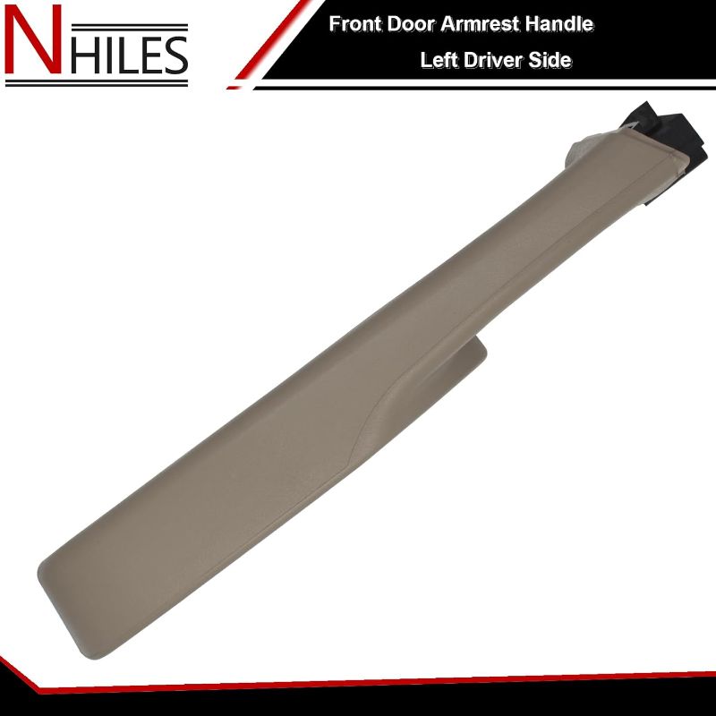Photo 1 of NHILES Front Door Armrest Driver Side Handle Replacement Compatible with 1999-06 Chevy Suburban/Tahoe, GMC Yukon/Avalanche Escalade Replace Part # 12472876 (Beige)