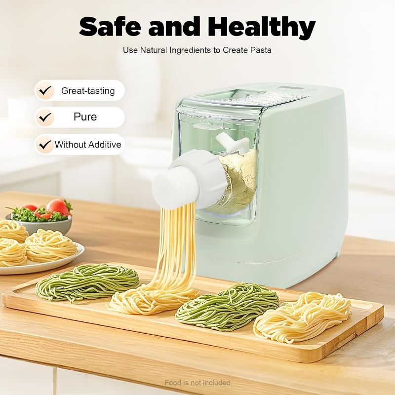Photo 1 of Electric Pasta Maker,Automatic Pasta Machine,260W Household Pasta Maker, Automatic Noodle Maker with 13 Noodle Shapes to Choose for Home Kitchen Use,Green