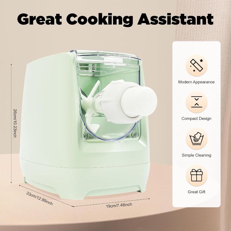 Photo 1 of Electric Pasta Maker,Automatic Pasta Machine,260W Household Pasta Maker, Automatic Noodle Maker with 13 Noodle Shapes to Choose for Home Kitchen Use,Green