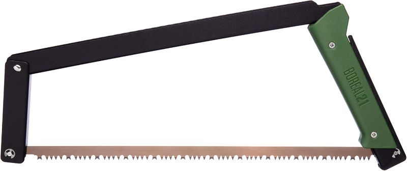 Photo 1 of AGAWA - BOREAL21 TRIPPER KIT - 21 inch folding bow saw, rugged cordura sheath, additional aggressive blade (Black Frame - Green Handle)