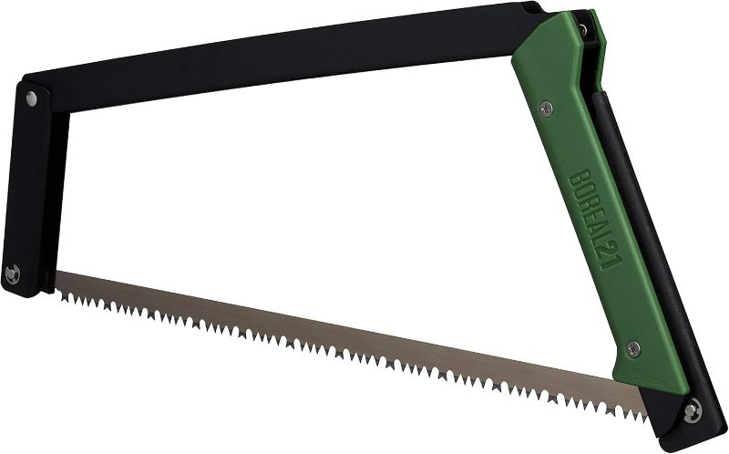 Photo 1 of AGAWA - BOREAL21 TRIPPER KIT - 21 inch folding bow saw, rugged cordura sheath, additional aggressive blade (Black Frame - Green Handle)