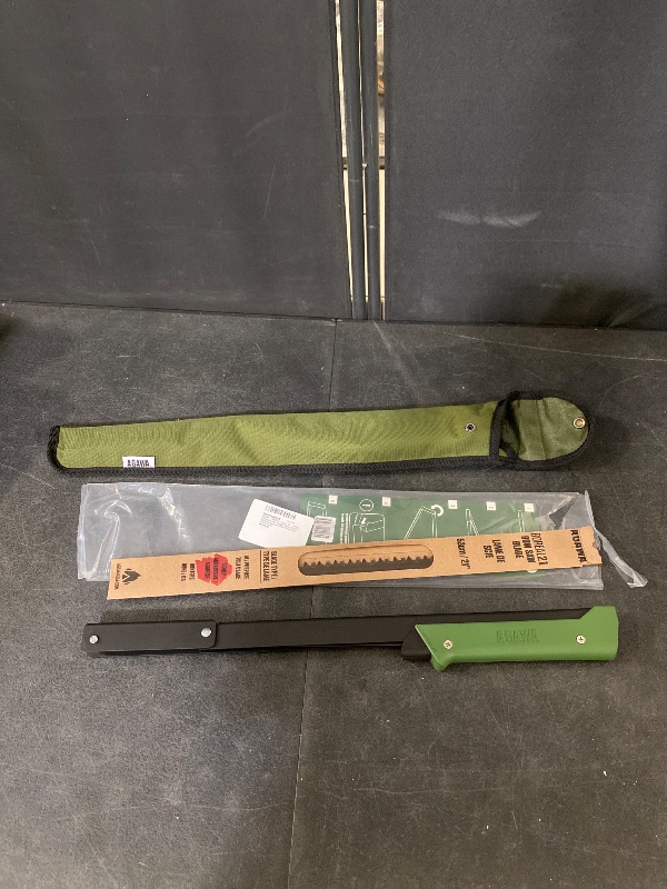 Photo 1 of AGAWA - BOREAL21 TRIPPER KIT - 21 inch folding bow saw, rugged cordura sheath, additional aggressive blade (Black Frame - Green Handle)