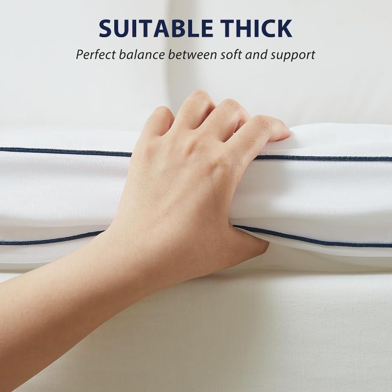 Photo 1 of Homemate Mattress Pad Topper Queen - Cooling Pillow Top Quilted Fitted Mattress Pad Cover for Hot Sleepers - Mattress Pad Cover Plush Bed Topper Down Alternative Ultra Soft Mattress Protector for Back