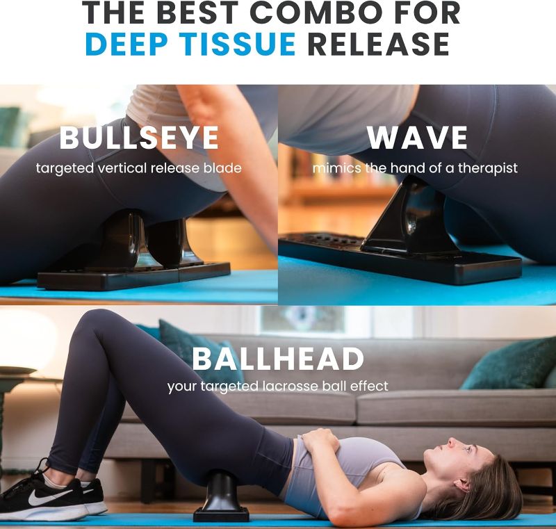 Photo 1 of Thrival Deep Tissue Pro - Fully Adjustable Psoas Muscle Release Tool for Hip Flexor, Back, Glute, Iliacus, and Neck Pain - Trigger Point and Myofascial Release Tool – Carbon Black