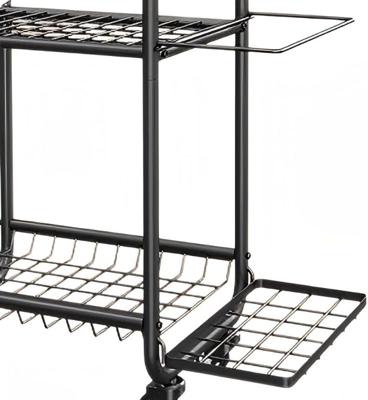 Photo 1 of CHENLIQING All-in-One Mobile Weight Rack & Yoga Mat Holder for Home Gym: Includes Hooks for Dumbbells, Kettlebells, & Rollers