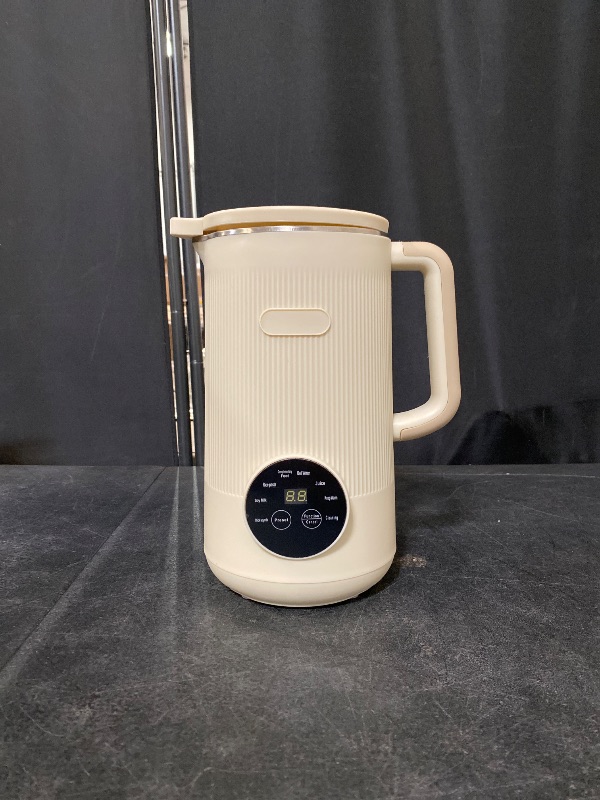 Photo 1 of 8-in-1 Automatic Soy Nut Milk Maker,40oz Soy Milk Maker for Homemade Almond,Oat,Soy Milk,Rice Paste,Complementary Food,Juice,Milk Maker Machine with Delay Start/Keep Warm/Self Clean/Boil Water (White)
